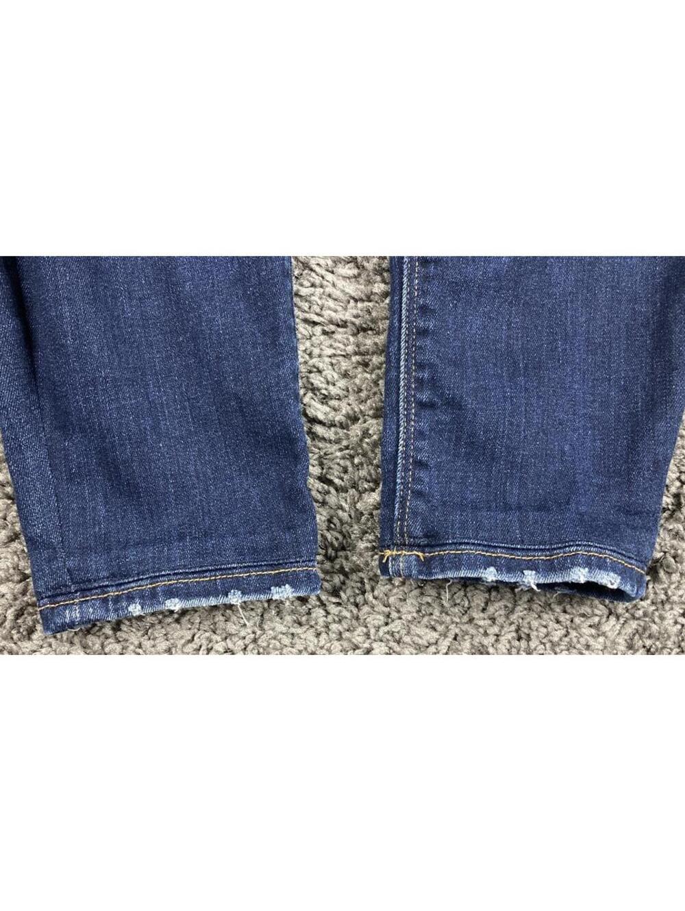 Hudson Krista Super Skinny Jeans Womens Distressed Blue Crop Ankle Stretch Sz 28 - Picture 3 of 10